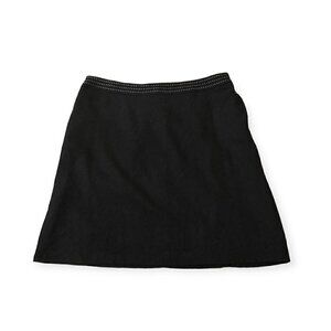 Boden Black Wool A line Mini Skirt, Size US12R,